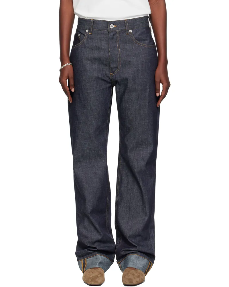 Bottega Veneta Navy Straight Jeans 4245