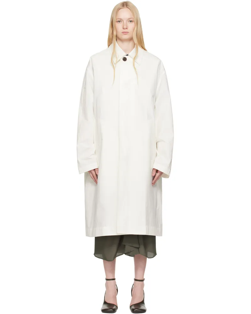 Studio Nicholson White Nevis Coat Parchment