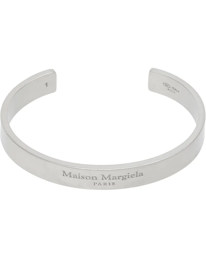 Maison Margiela Silver Logo Cuff Bracelet 951