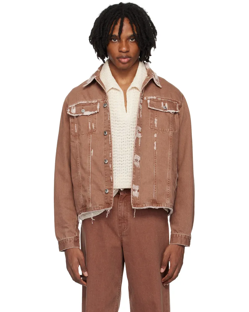 Séfr Pink Benico Denim Jacket Worn