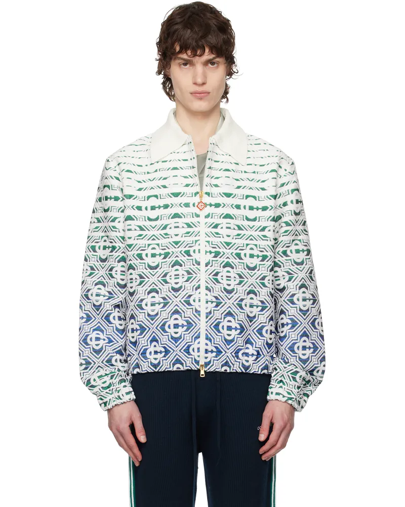 Casablanca Paris White Monogram Gradient Towelling Jacket Monogram