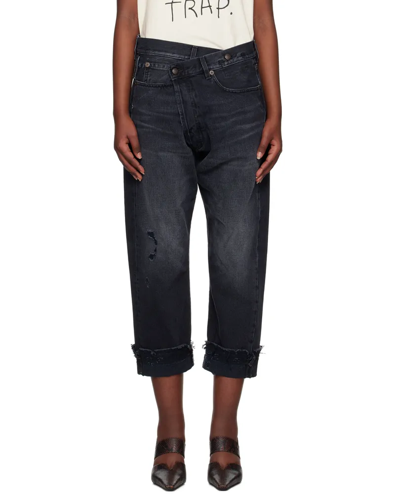 R13 Black Crossover Jeans Jake