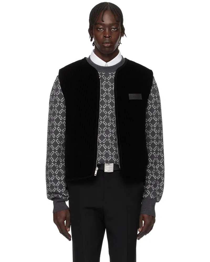 Givenchy Black Monogram 72 Reversible Vest 001-black