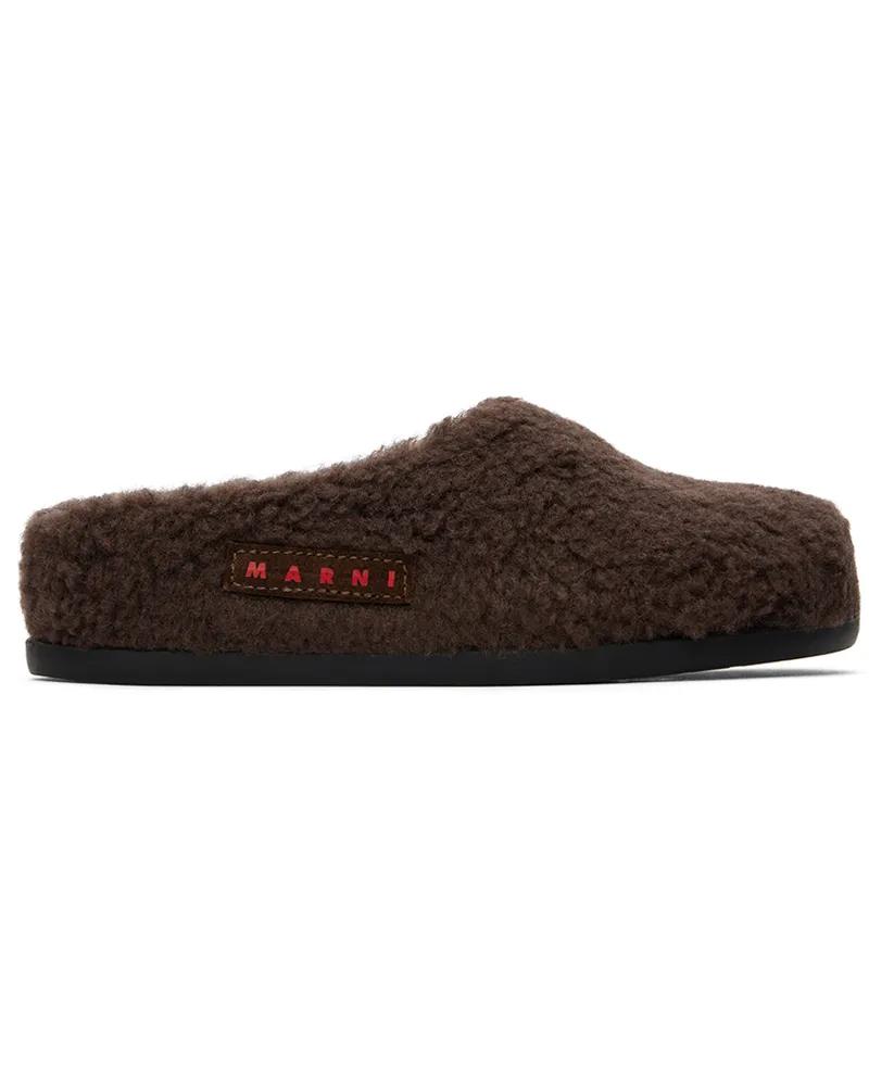 Marni Kids Brown Fussbett Sabot Mules Var