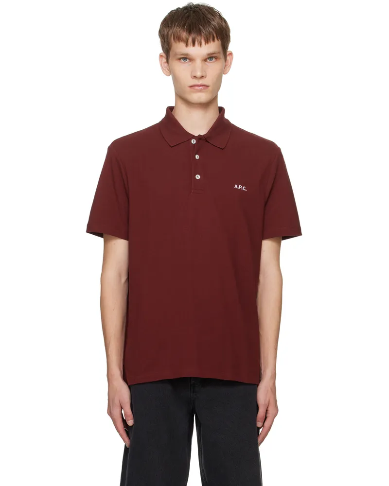 A.P.C. Burgundy Standard Polo Tgc