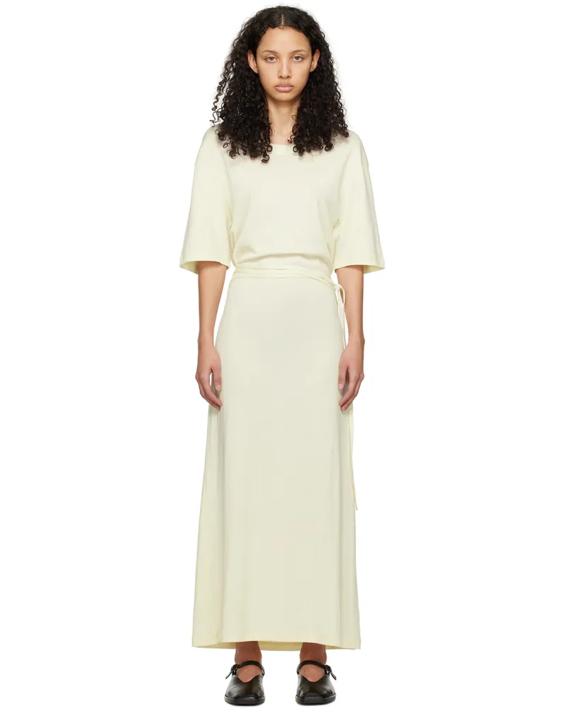Christophe Lemaire Yellow Belted Midi Dress Ye500