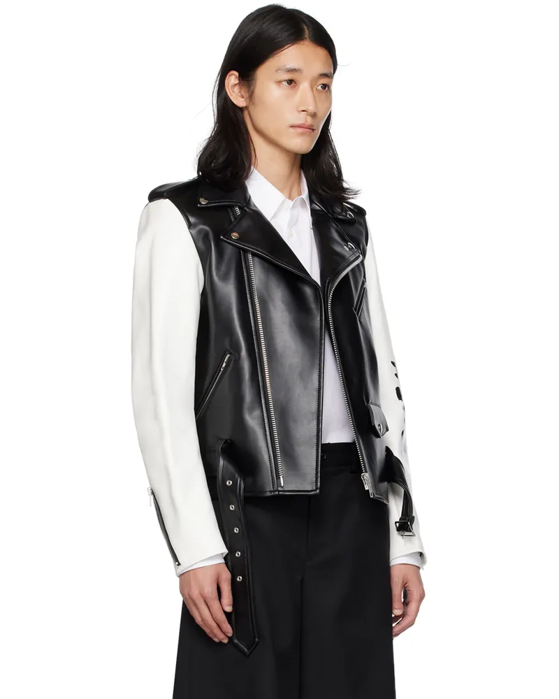 Leather Jacket Comme Des Garcons Panel Leather Black Comme