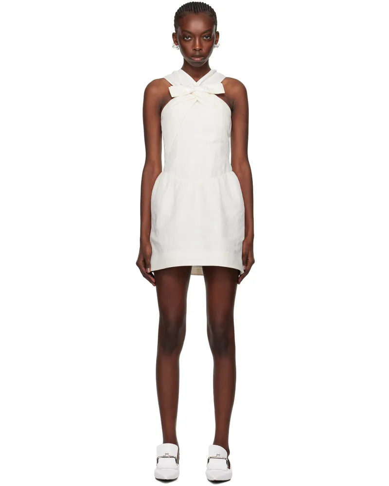 SHUSHU/TONG White Crossover Bow Minidress Wh100