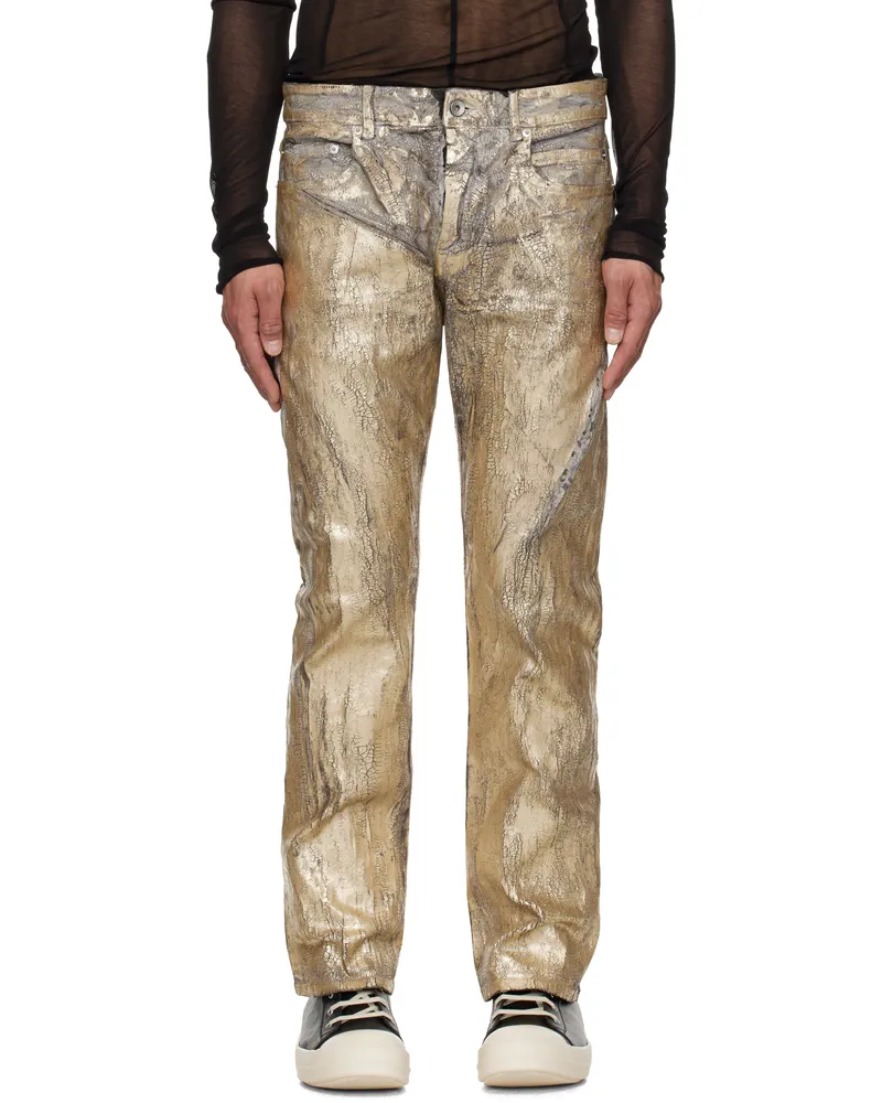 Rick Owens Gold Hollywood Headon Utility Jeans 02