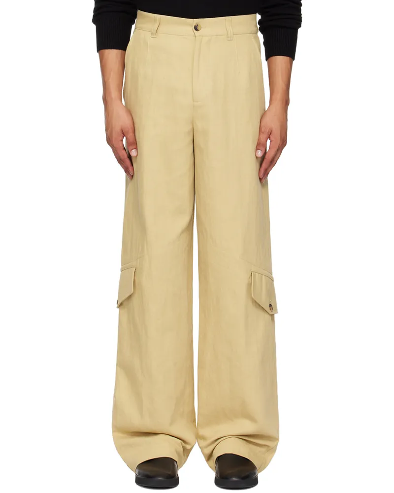 Dries van Noten Beige Loose-Fit Cargo Pants 200