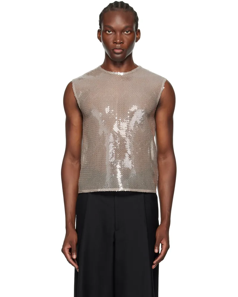 16ARLINGTON Ssense Exclusive Taupe Ikon Tank Top Fog