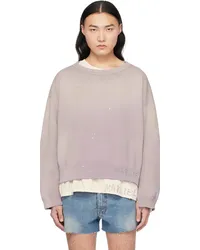 Maison Margiela Purple Handwritten Sweatshirt Lilac