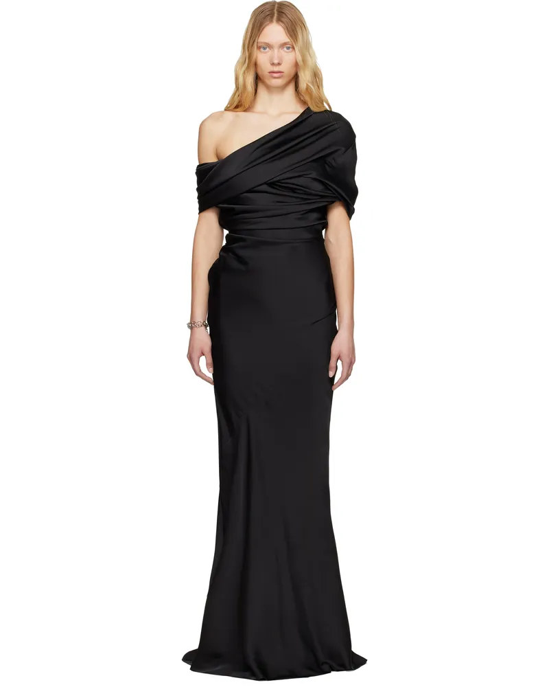 Entire Studios Black Sleeveless Bound Maxi Dress Obsidian