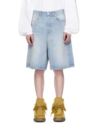 VETEMENTS Blue Big Shape Denim Shorts Light