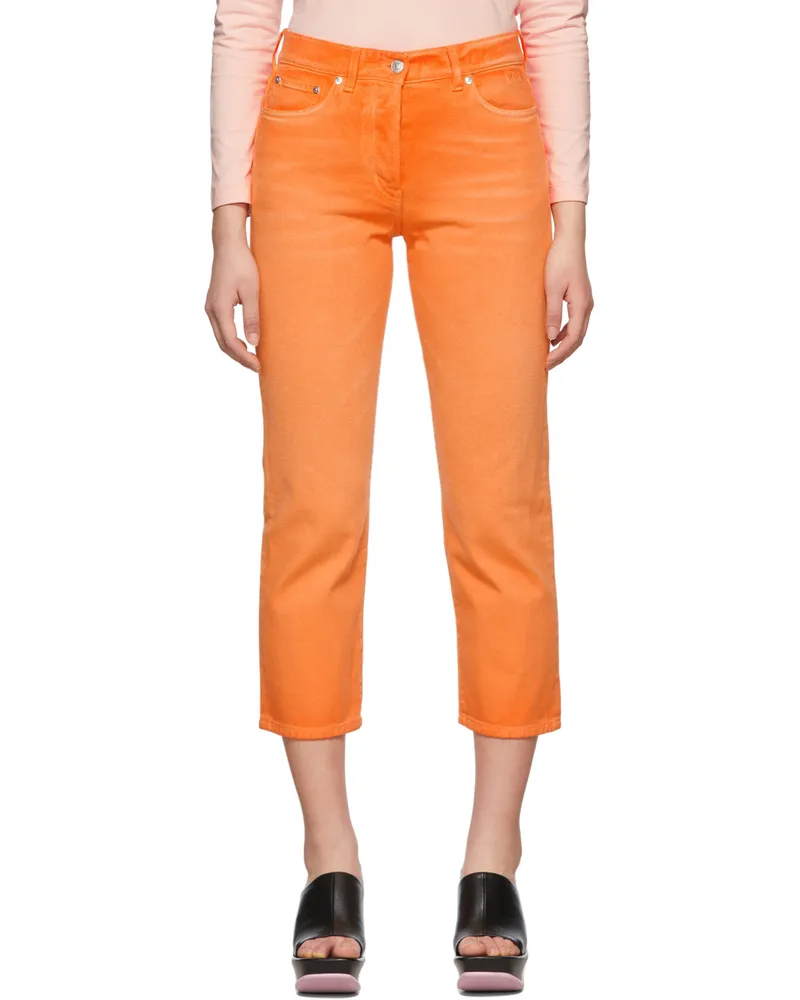 MSGM Orange Faded Jeans 10
