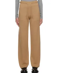 Max Mara Tan Relaxed-Fit Lounge Pants Camel