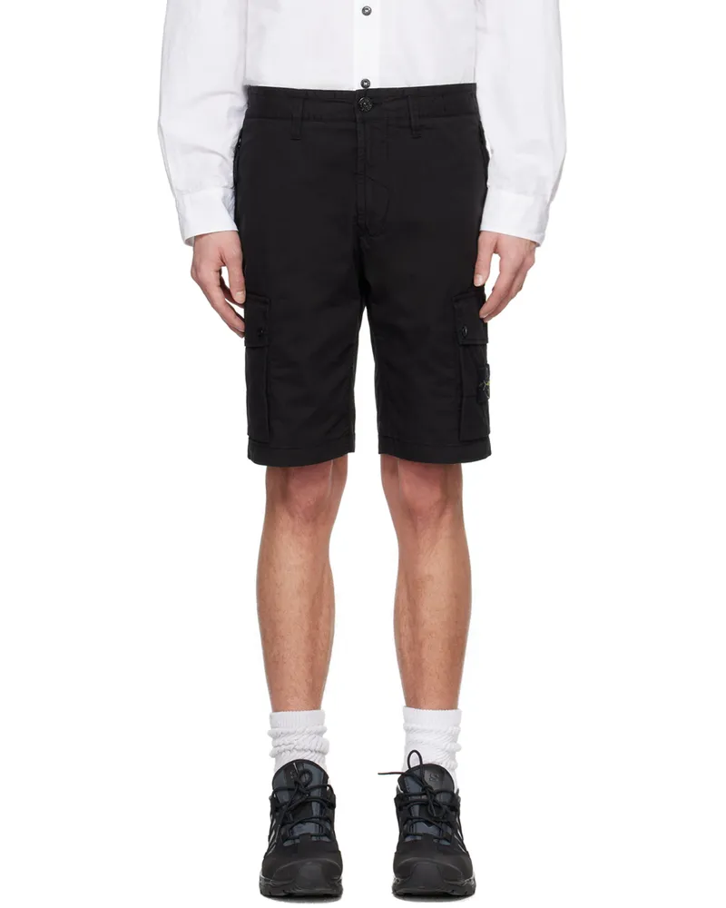 Stone Island Black Patch Shorts A0029