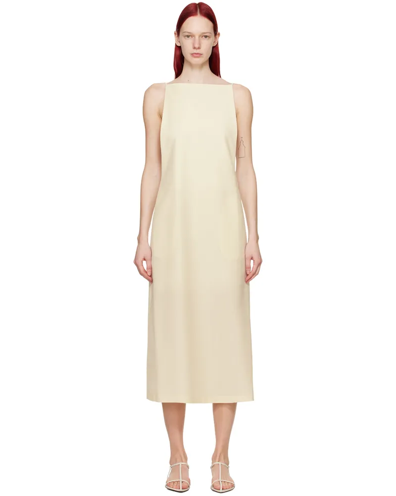 AURALEE Off-White Low Back Maxi Dress Ivory