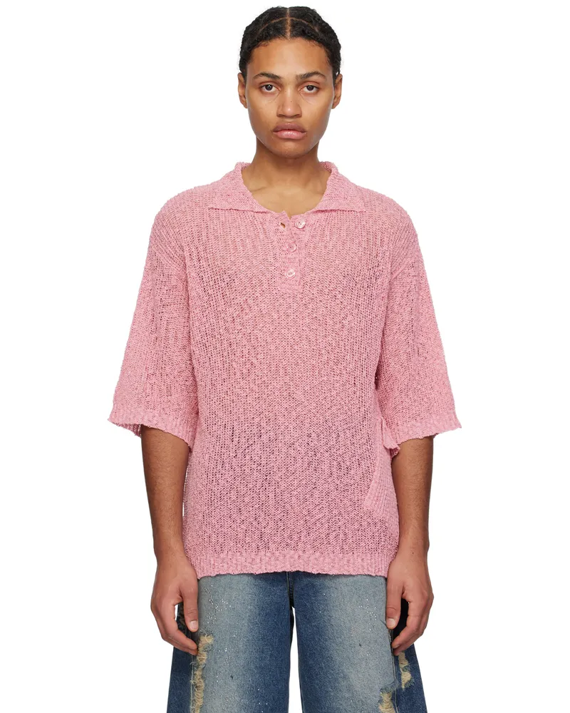 lesugiatelier Pink Flap Pocket Polo Pink