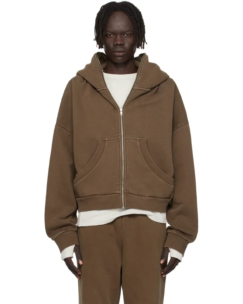 Entire Studios Brown Eternal Zip Hoodie Brunette