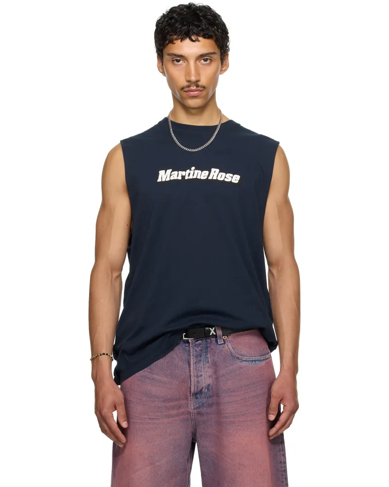 Martine Rose SSENSE Exclusive Navy Double T-shirt Blu