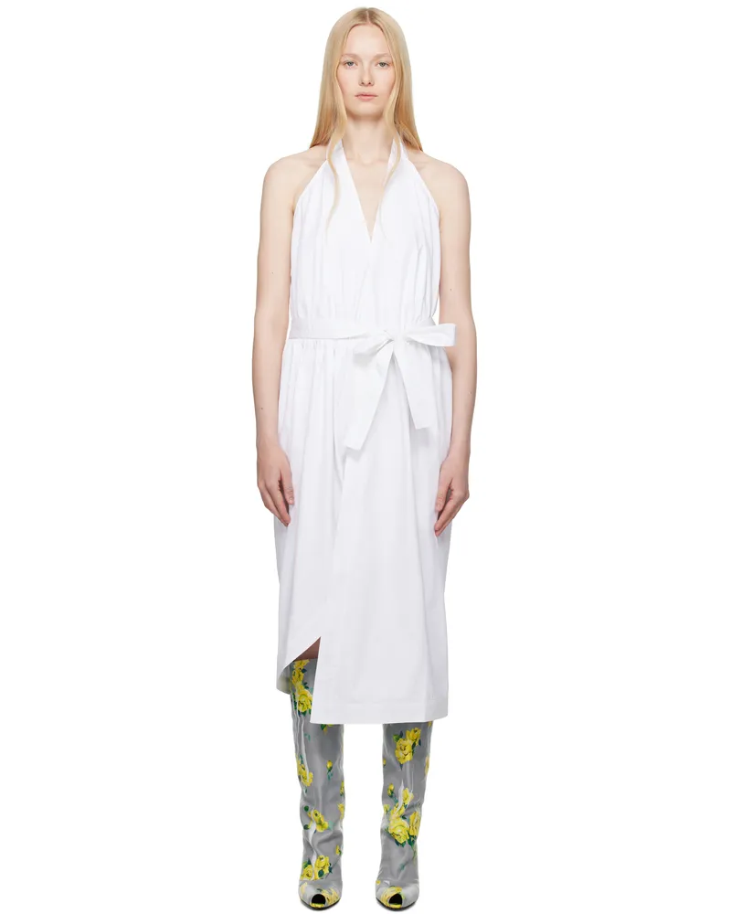 16ARLINGTON White Vitalia Midi Dress Bianco