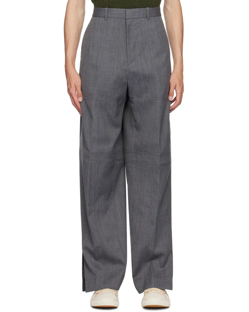 Jil Sander Gray Vented Trousers 030