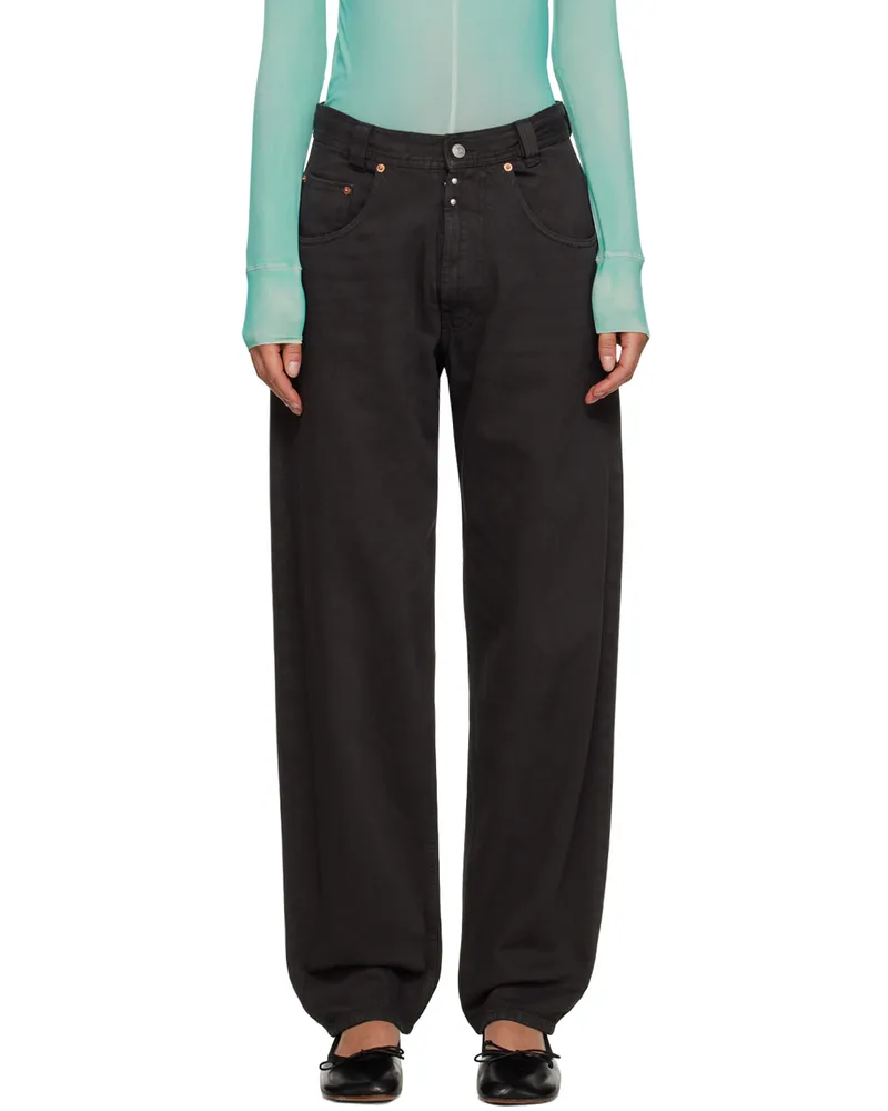 Maison Margiela Black Drawstring Jeans 900