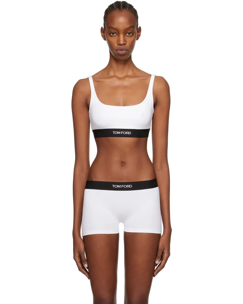 Tom Ford White Square Neck Bra Aw002