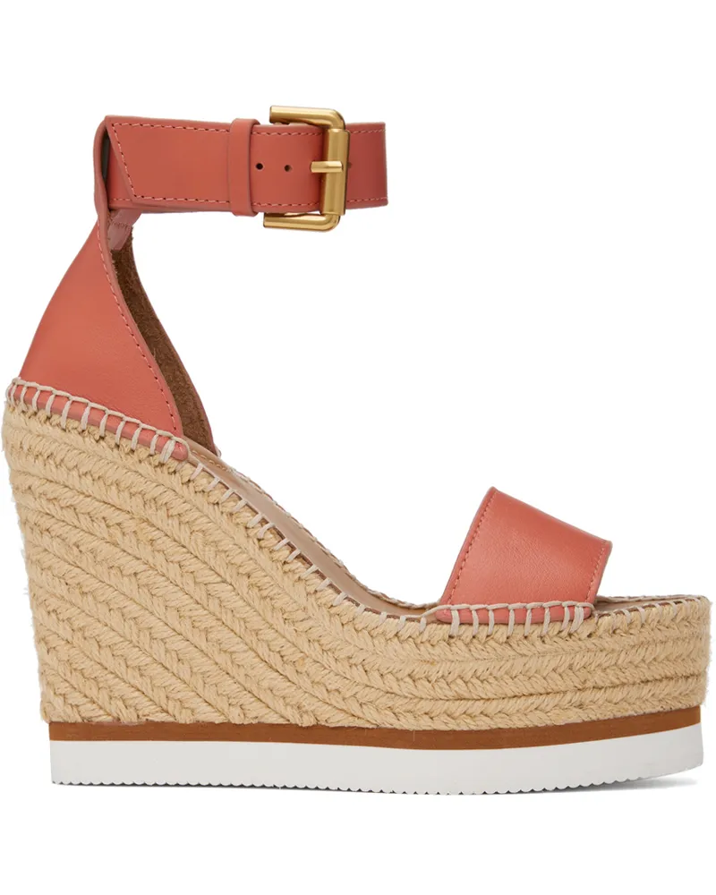 See by Chloé Orange Glyn Espadrille Sandals 830