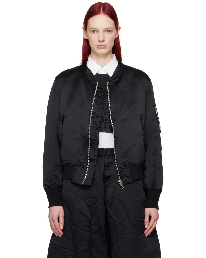 Comme des Garçons Black Zip Bomber Jacket 1