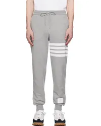 Thom Browne Gray Classic Bar Sweatpants Light