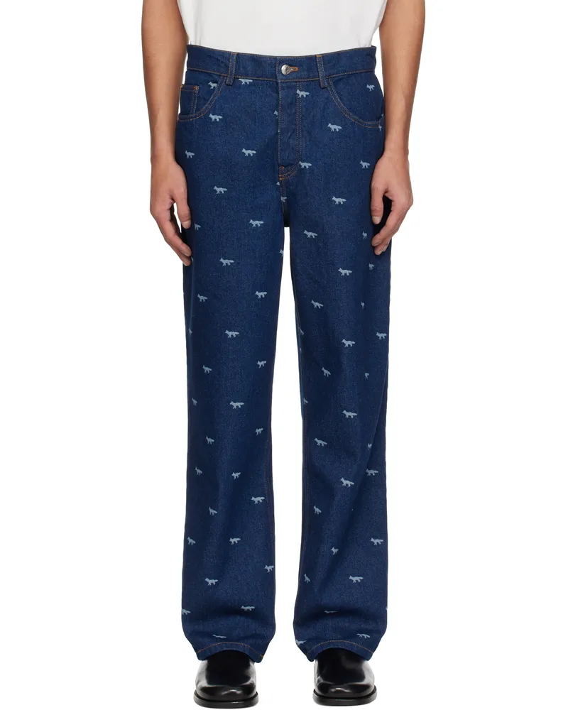 Kitsuné Navy Relaxed Jeans 0202