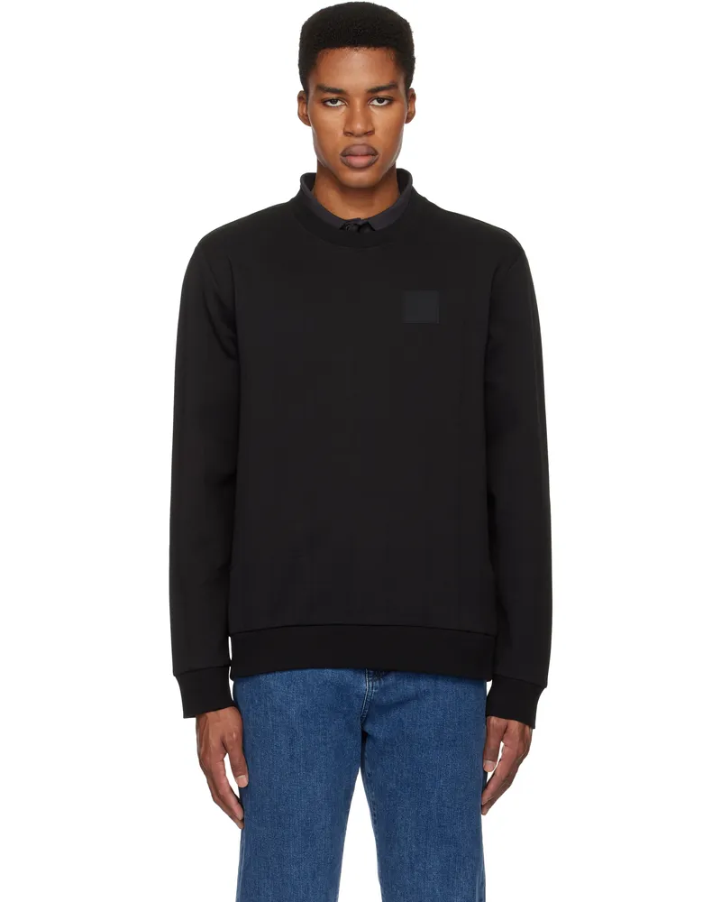 HUGO BOSS Black Drop Needle Sweatshirt 001-Black
