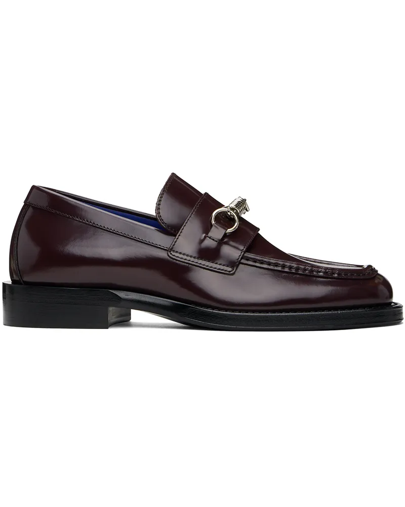 Burberry Purple Leather Barbed Loafers Poison