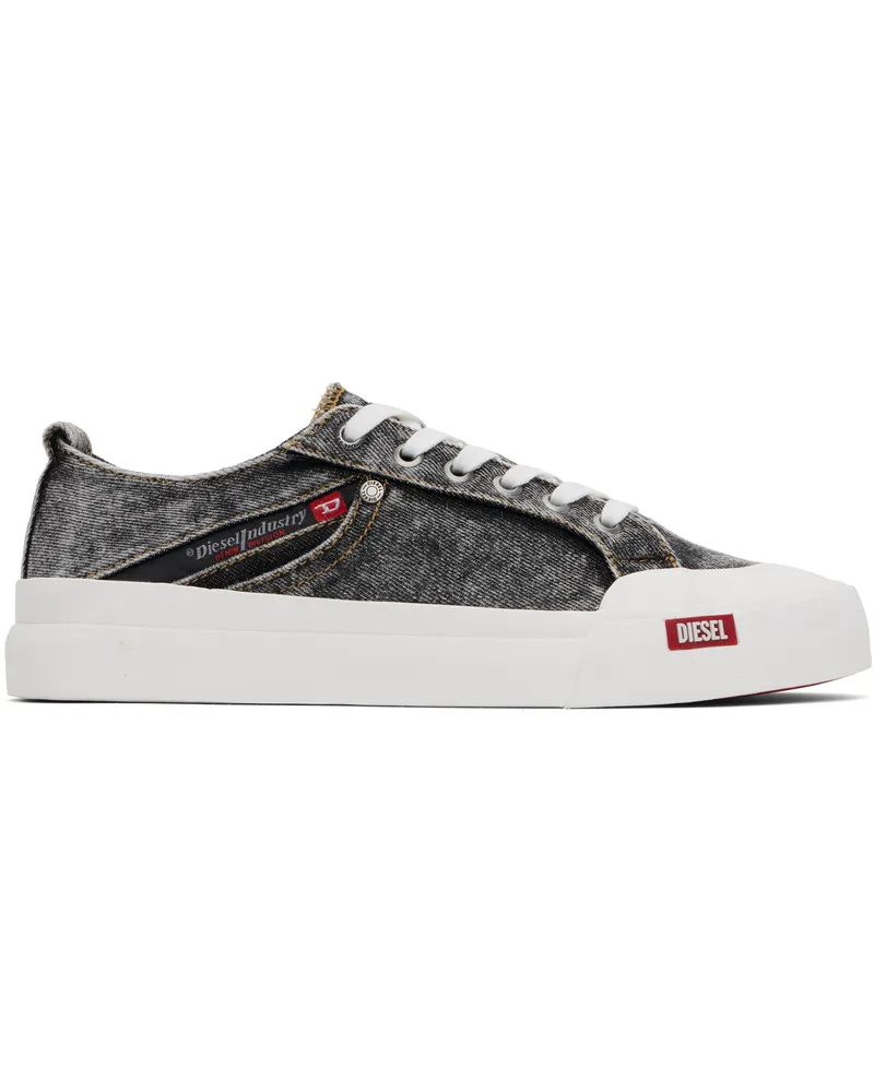 Diesel Gray & White S-Athos Nmd Low Sneakers T8013