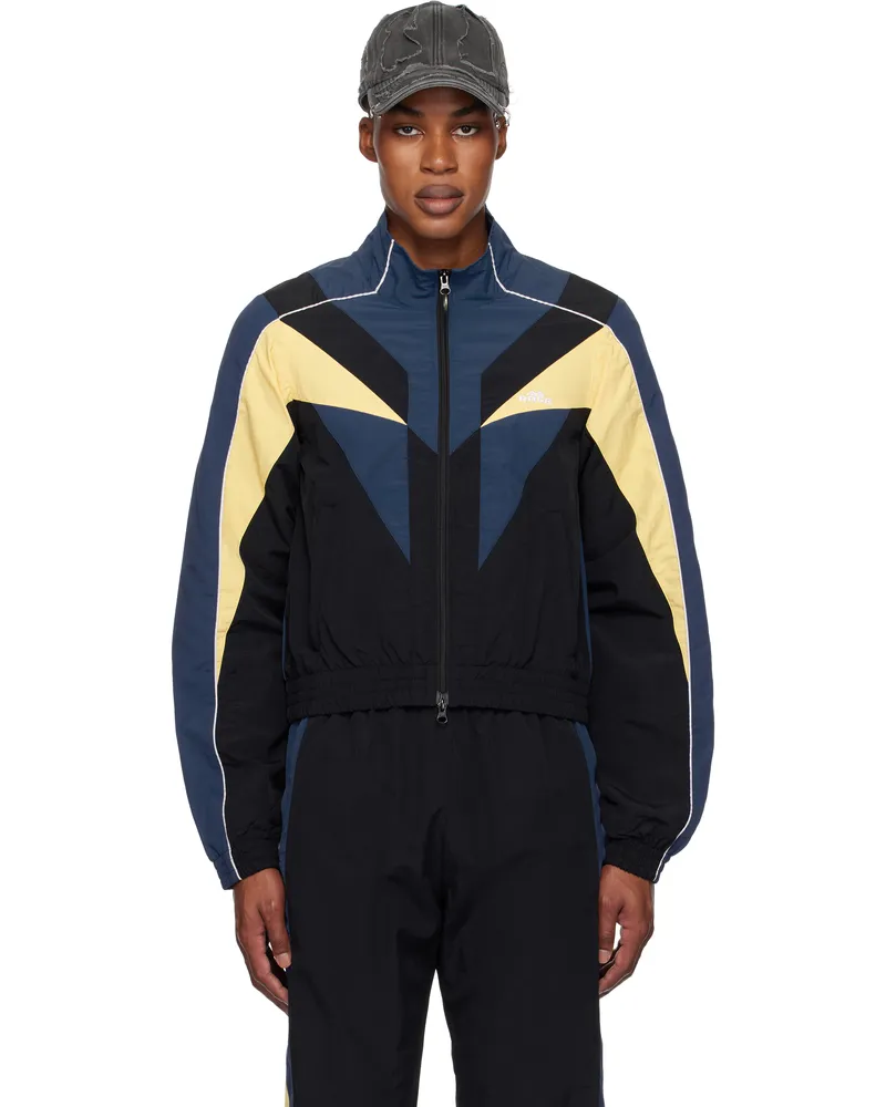 Martine Rose Multicolor Shrunken Track Jacket Black-Yellow