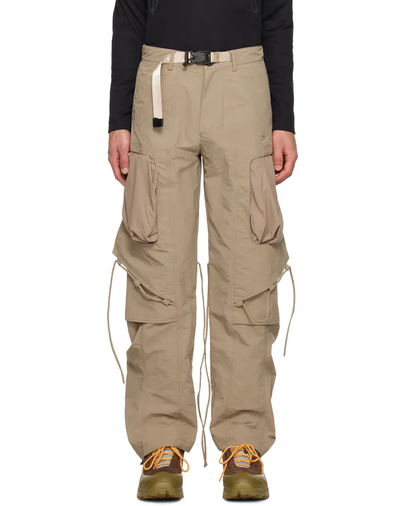 Archival Reinvent Beige Hidden Worker Cargo Pants Brown
