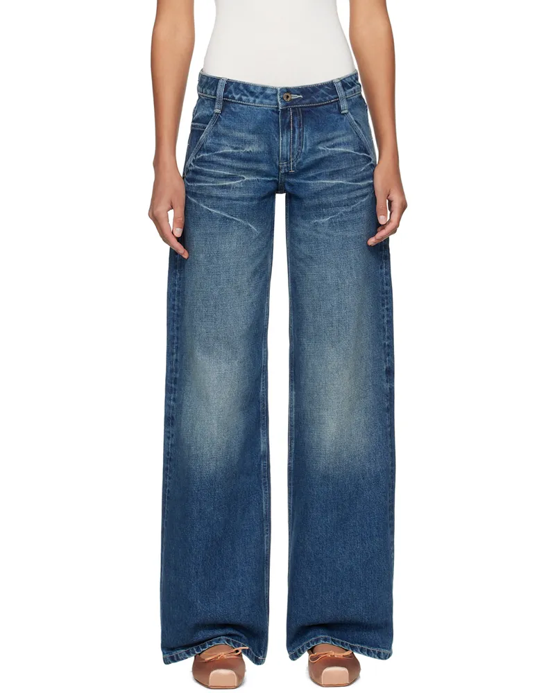 Fax Copy Express Blue 'The Wide' Jeans Dark