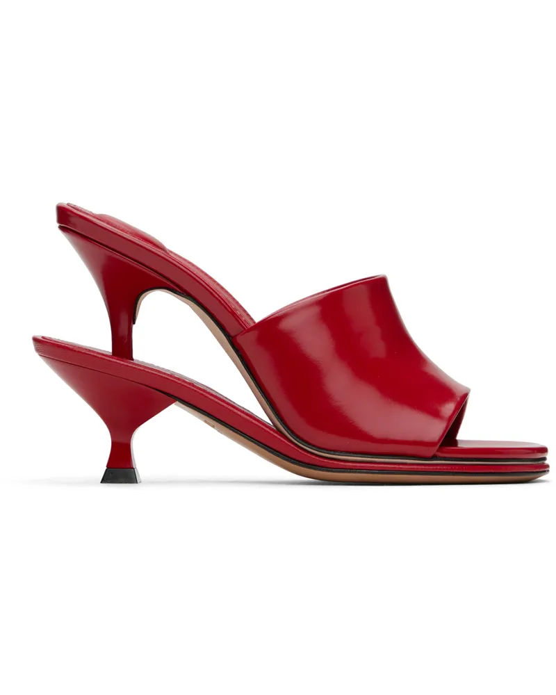 Jacquemus Red La Casa 'Les doubles mules' Heeled Sandals 470