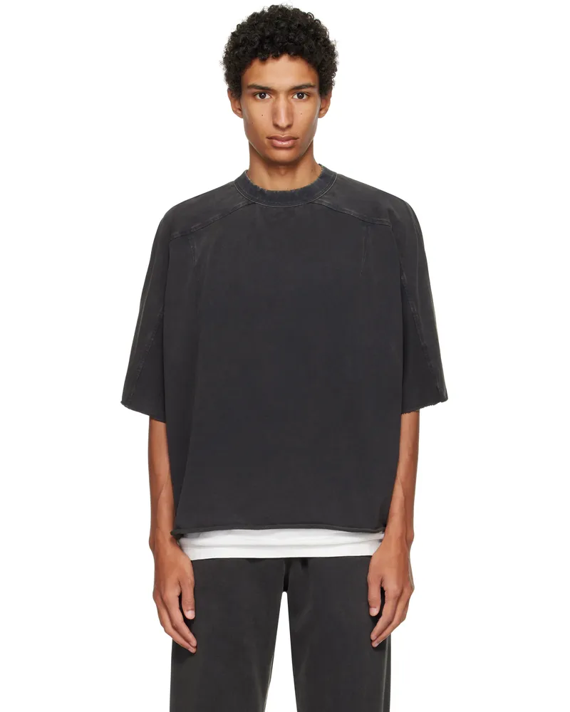 Entire Studios Black Heavy Dart T-shirt Washedblack