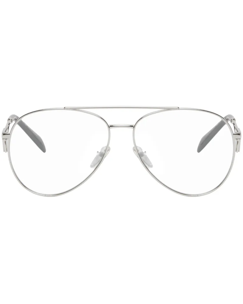 Prada Silver Aviator Glasses