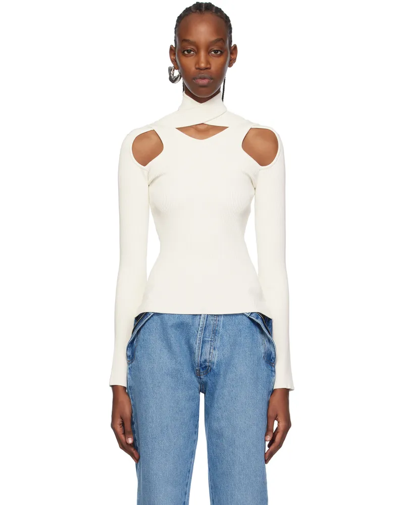 COPERNI Off-White Cutout Sweater Whte