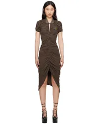 Vivienne Westwood Brown Pulling Midi Dress Dkhaki