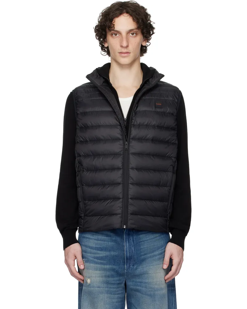 HUGO BOSS Black Packable Water-Repellent Puffer Vest 001-black