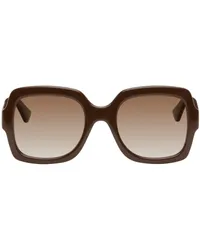 Gucci Brown Square Sunglasses Brown-brown-brown