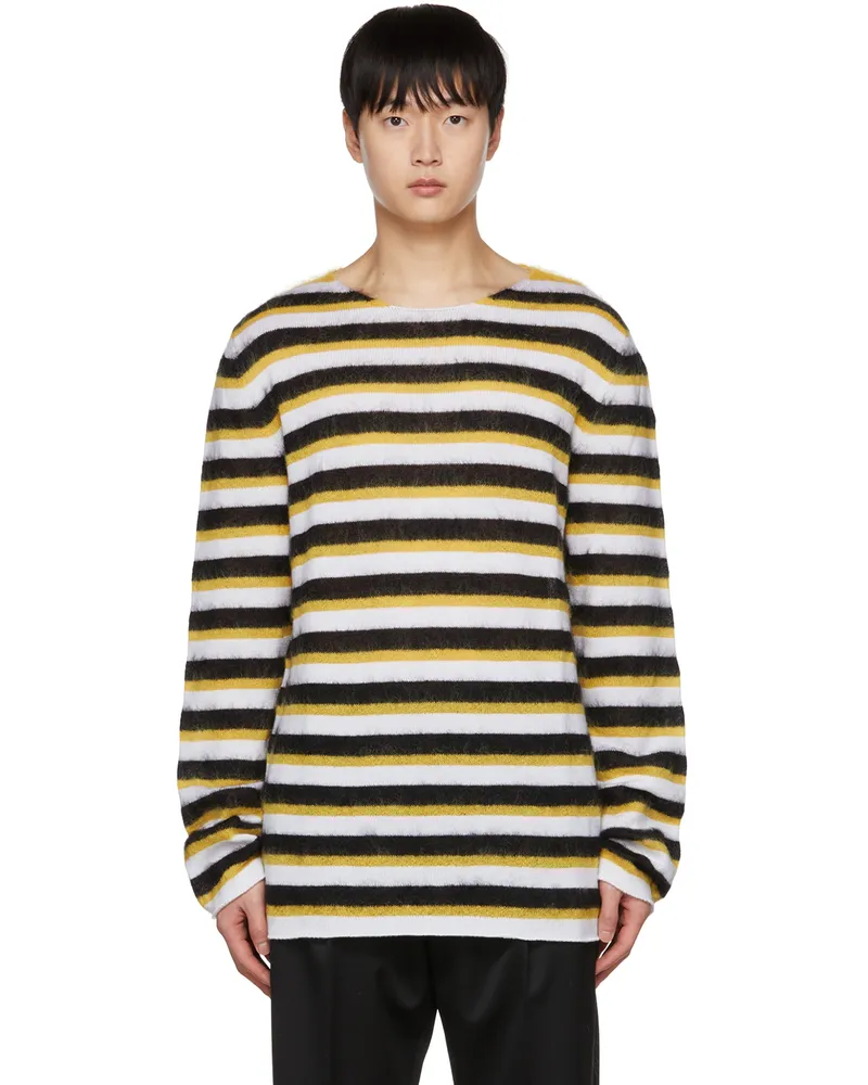 Marni Black & Yellow Striped Sweater Rgw04