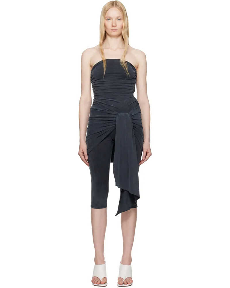 Alexander Wang Gray Pre-Styled Wrap Catsuit Grey