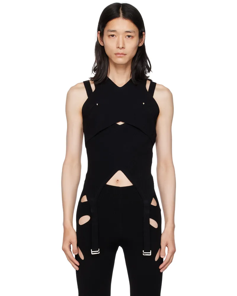 Dion Lee SSENSE Exclusive Black Lock Slit Tank Top Black