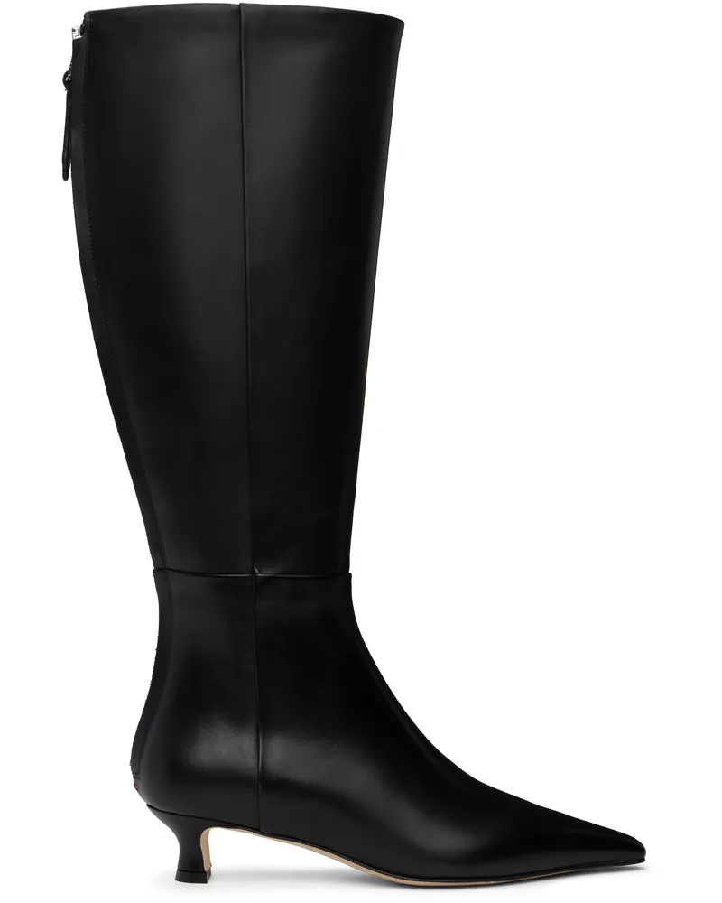 aeyde Black Zazie Leather Tall Boots Black